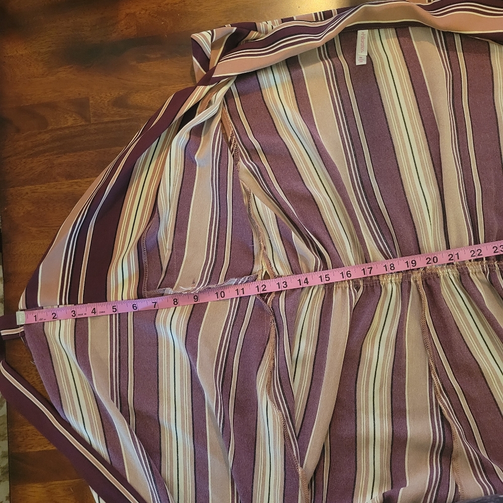 Casual Wraparound Striped Sleeveless Dress Size: M - Picture 13 of 14